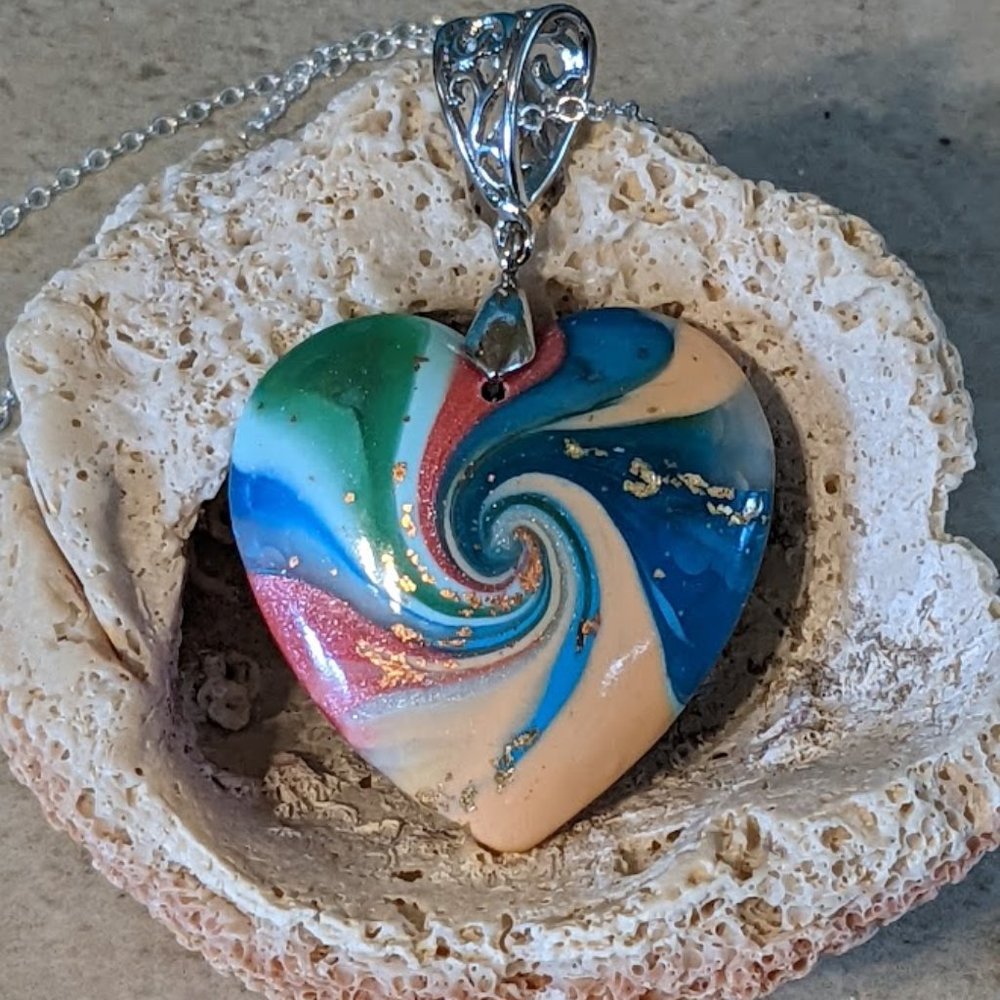 Swirl Heart Necklace